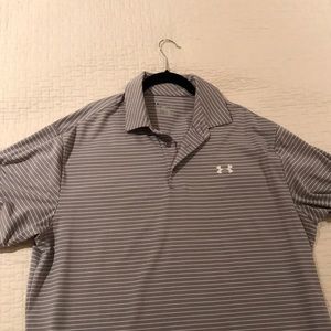 Great and white striped Under Armour polo